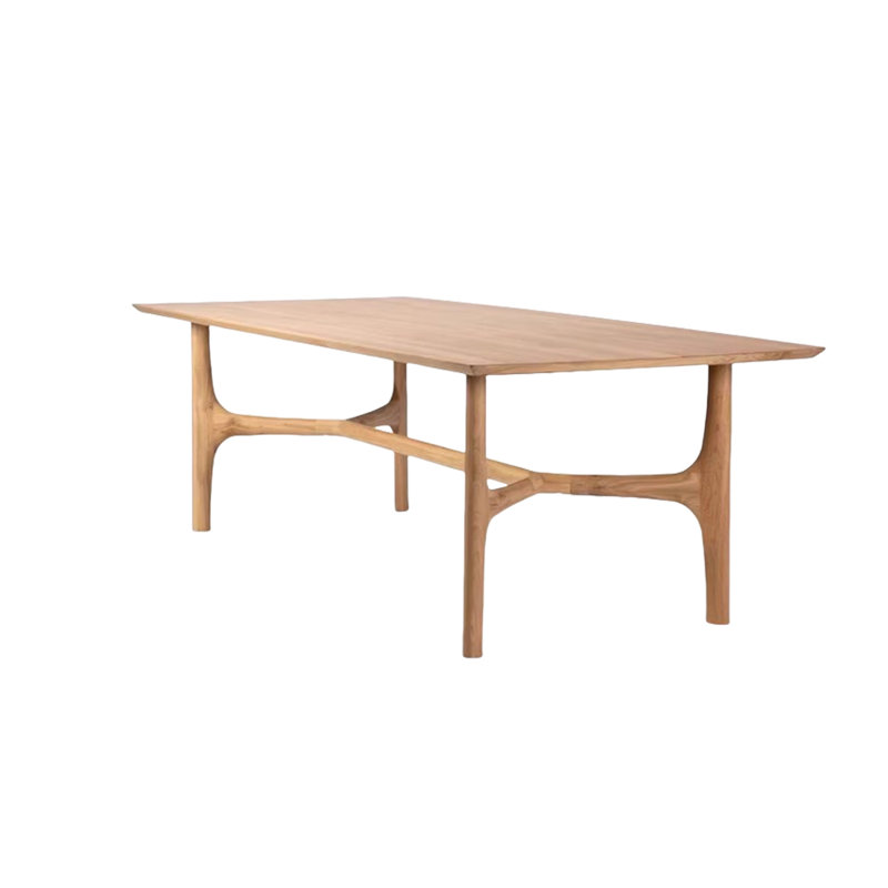 Strathern Oak Solid Wood Dining Table, 35.43" W x 78.74" L