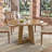 Mid-Century 47 Inch Wood Round Pedestal Dining Table For 4 - 6 People, Farmhouse Rustic Kitchen Dinner Table With Cross Base For Home, Dining Room, Living Room Furniture, Effortless Assembly-1300967675