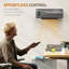 HOMCOM 220W 6824 BTU Electric Wall Mounted Space Heater with Adjustable Thermostat and with Digital Display-119626069