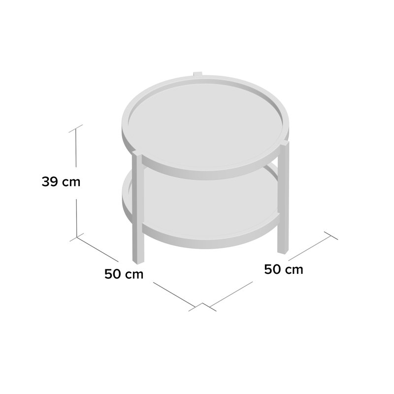 Meridan Coffee Table, 39cm H x 50cm L x 50cm W