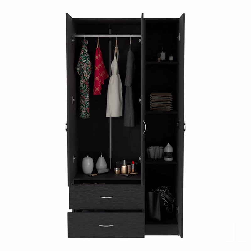 Armoire à trois portes, Noir