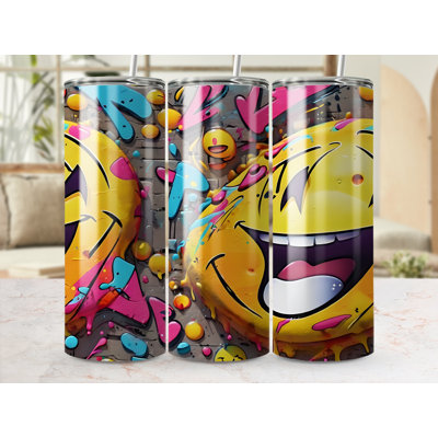 Choose Handmade Tumblers 591ml Vacuum Insulated Stainless Steel (18/8) Travel Tumbler with Straw