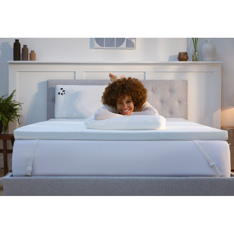 Panda Memory Foam Bamboo Rayon Mattress Topper - Hypoallergenic, Orthopaedic Support with Removable Cover , Small Double (4')