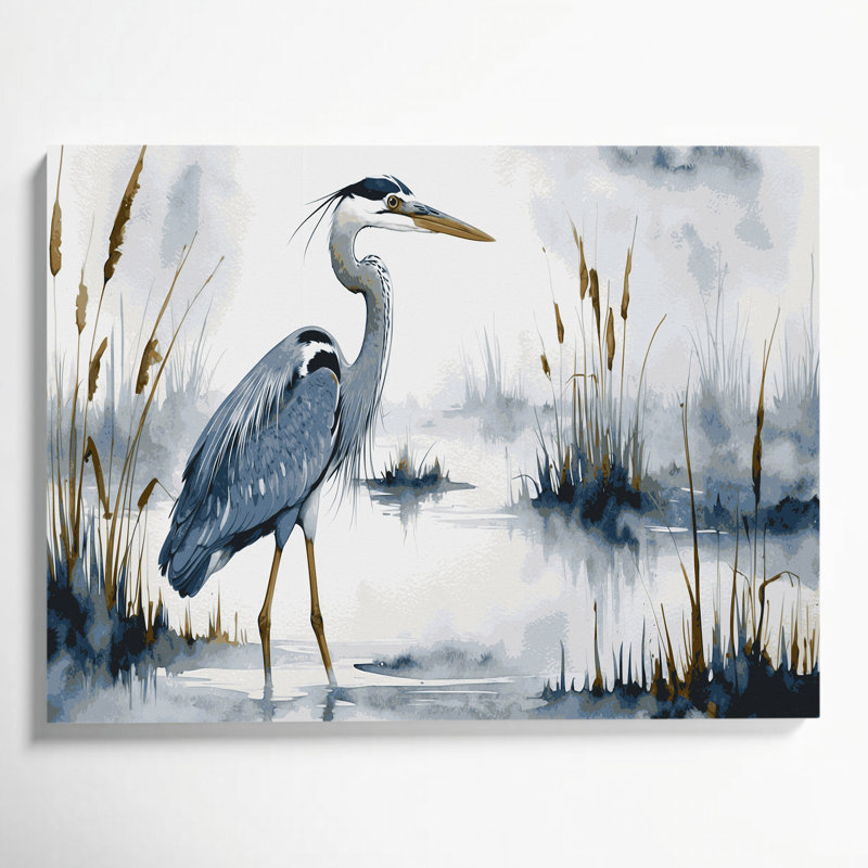 «Birds Great Blue Heron», art mural sur toile