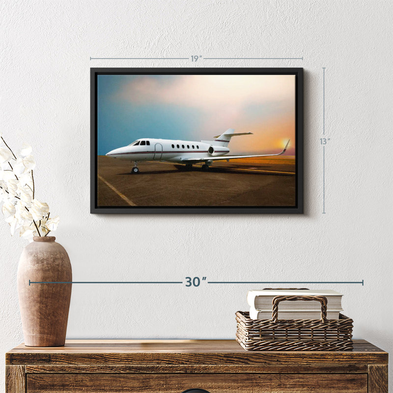 Transport "Art mural d'un avion privé", H 13 po x l 19 po