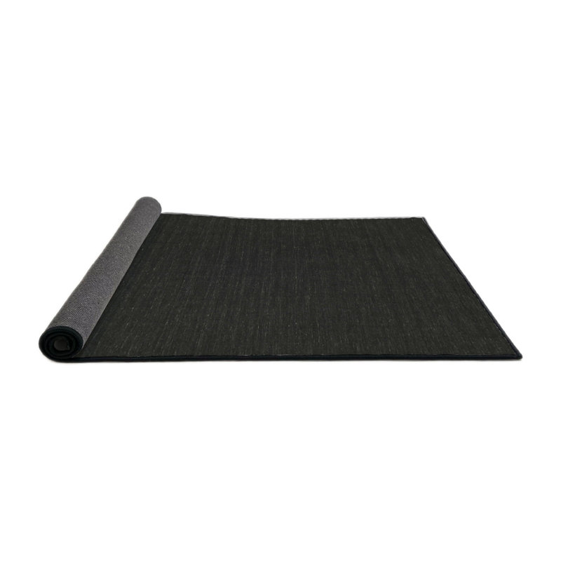 Tapis de zone noire contemporaine, Rond 6 pi
