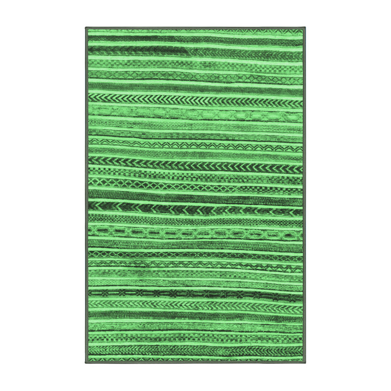 Kentarkius Washable Geometric Indoor Rug, Rectangle 2' x 3'