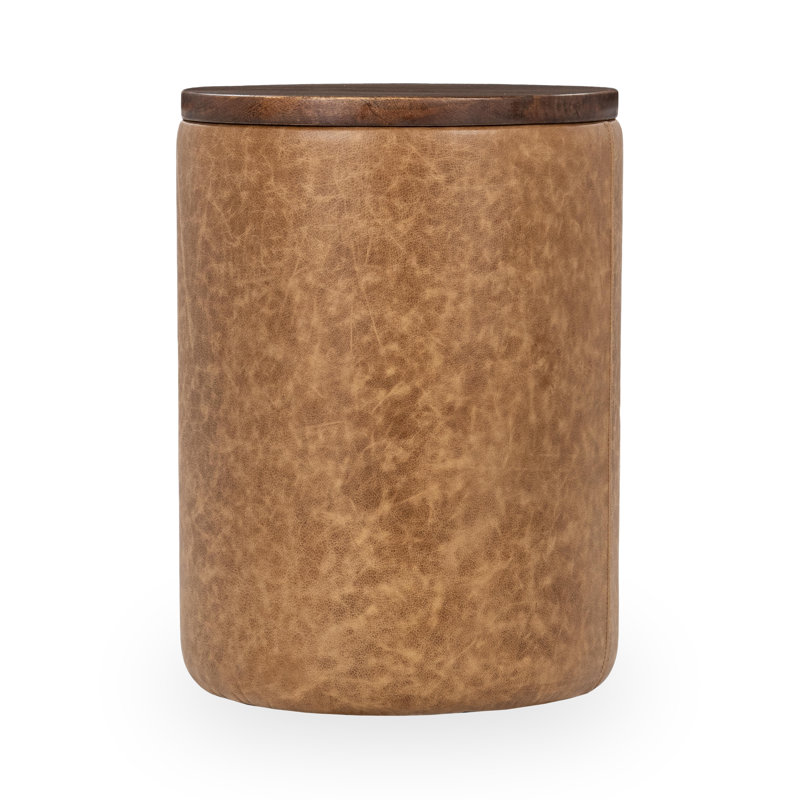 Andra Solid Wood End Table, Tan