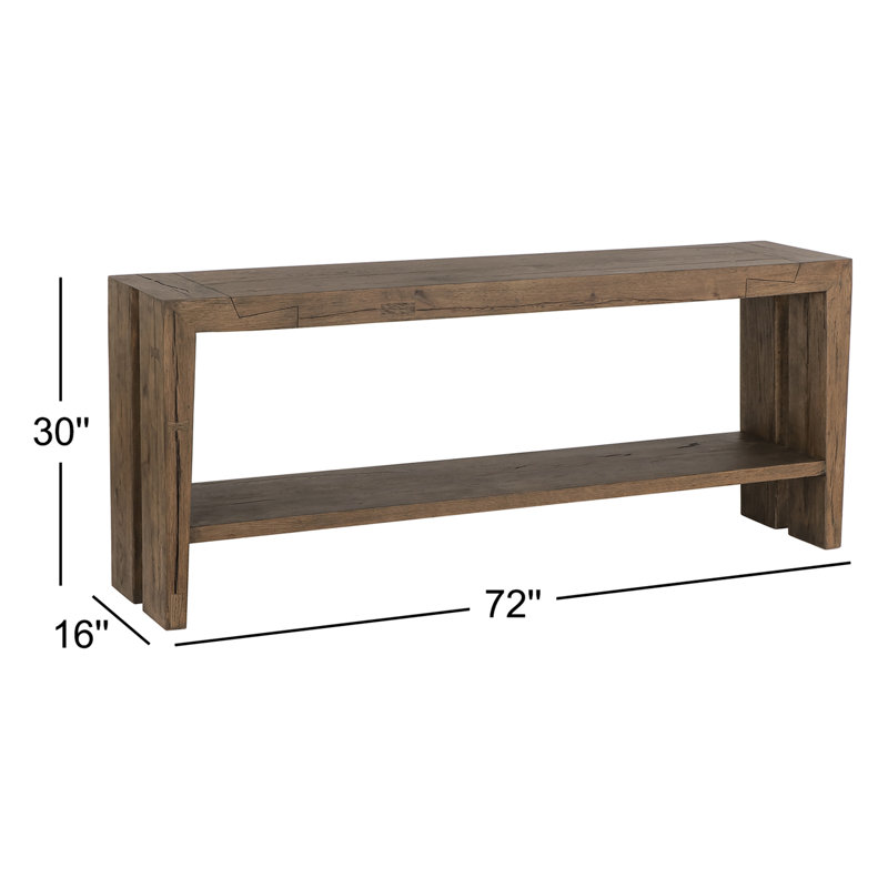 Troy 72" Solid Wood Console Table, Brown