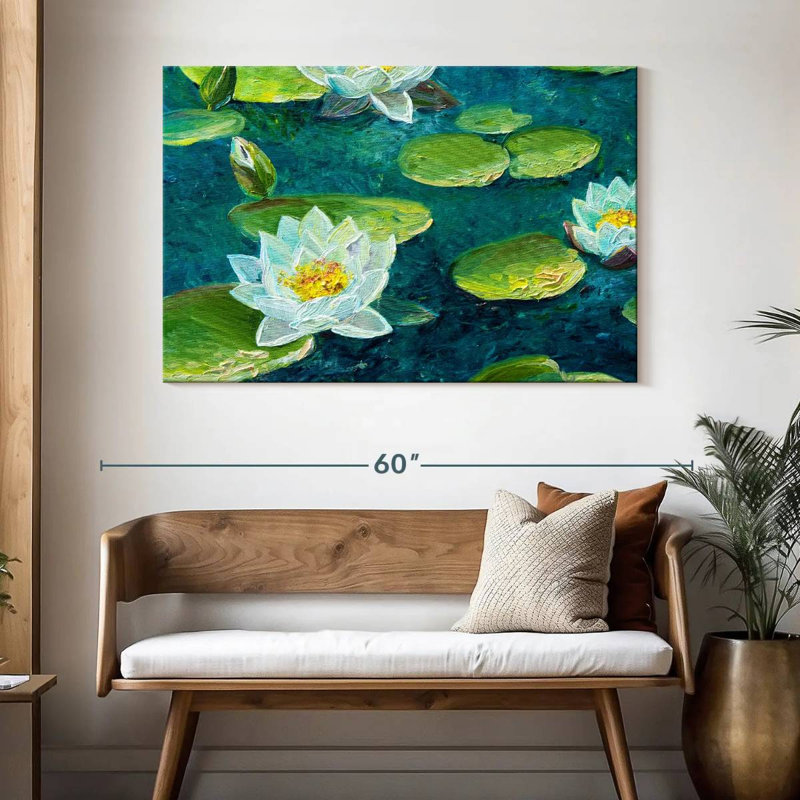 Fleur de nénuphar Harnek, H 32 po x l 48 po