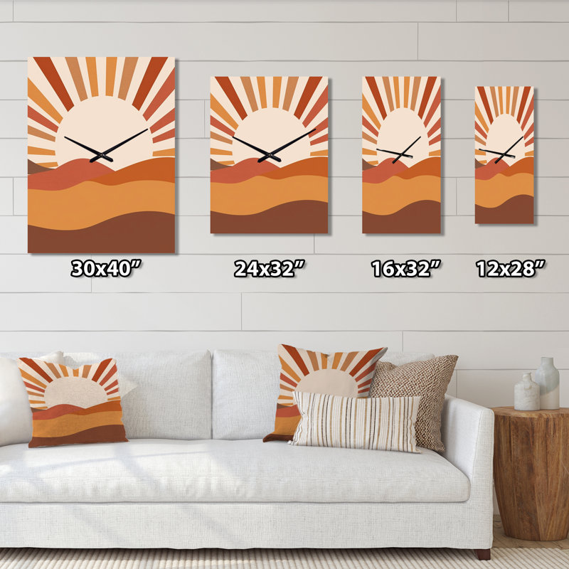 Horloge murale rétro Mid-Century II, Médium