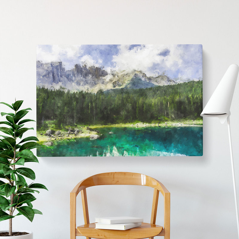 Cerezza Lake In Italy - Wrapped Canvas Print, 50cm H x 76cm W x 3cm D