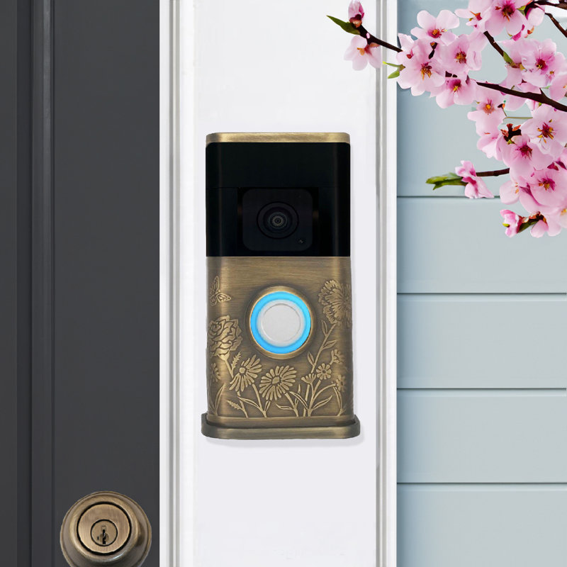 Housse pour sonnette de jardin vidéo (Ring 3, 3 Plus, 4, Batterie Plus, compatible Batterie Pro), Laiton antique