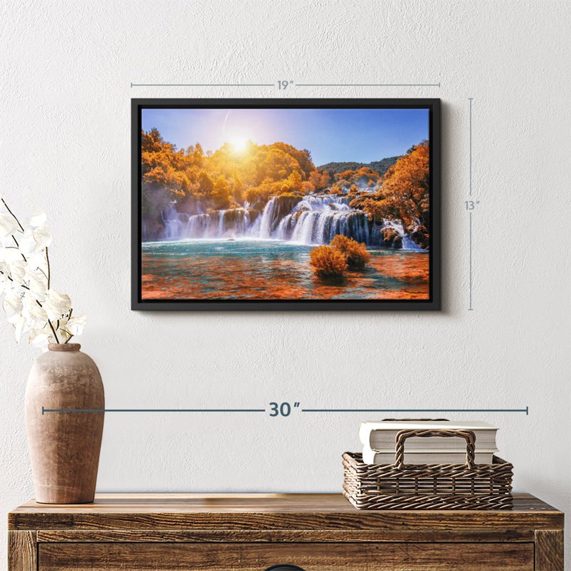 Impression sur toile Krka National Park Waterfall, H 13 po x l 19 po