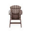 Chaise Adirondack brune en polyéthylène haute densité robuste pour la détente au bord de la piscine, du patio et du jardin-1604479817