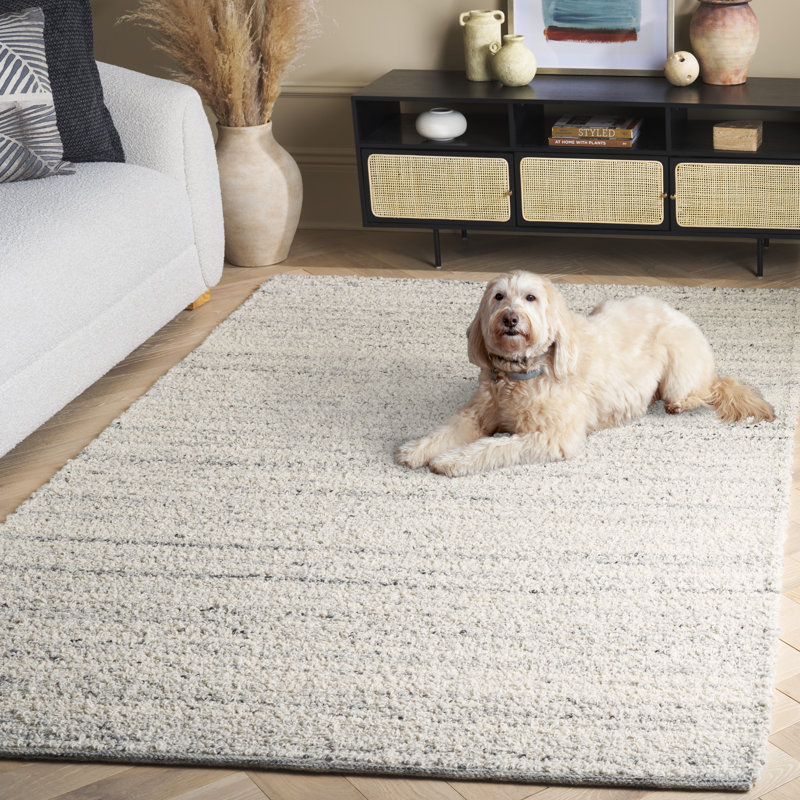 Ezzie Natura Handwoven Wool Rug, Rectangle 5' x 8'