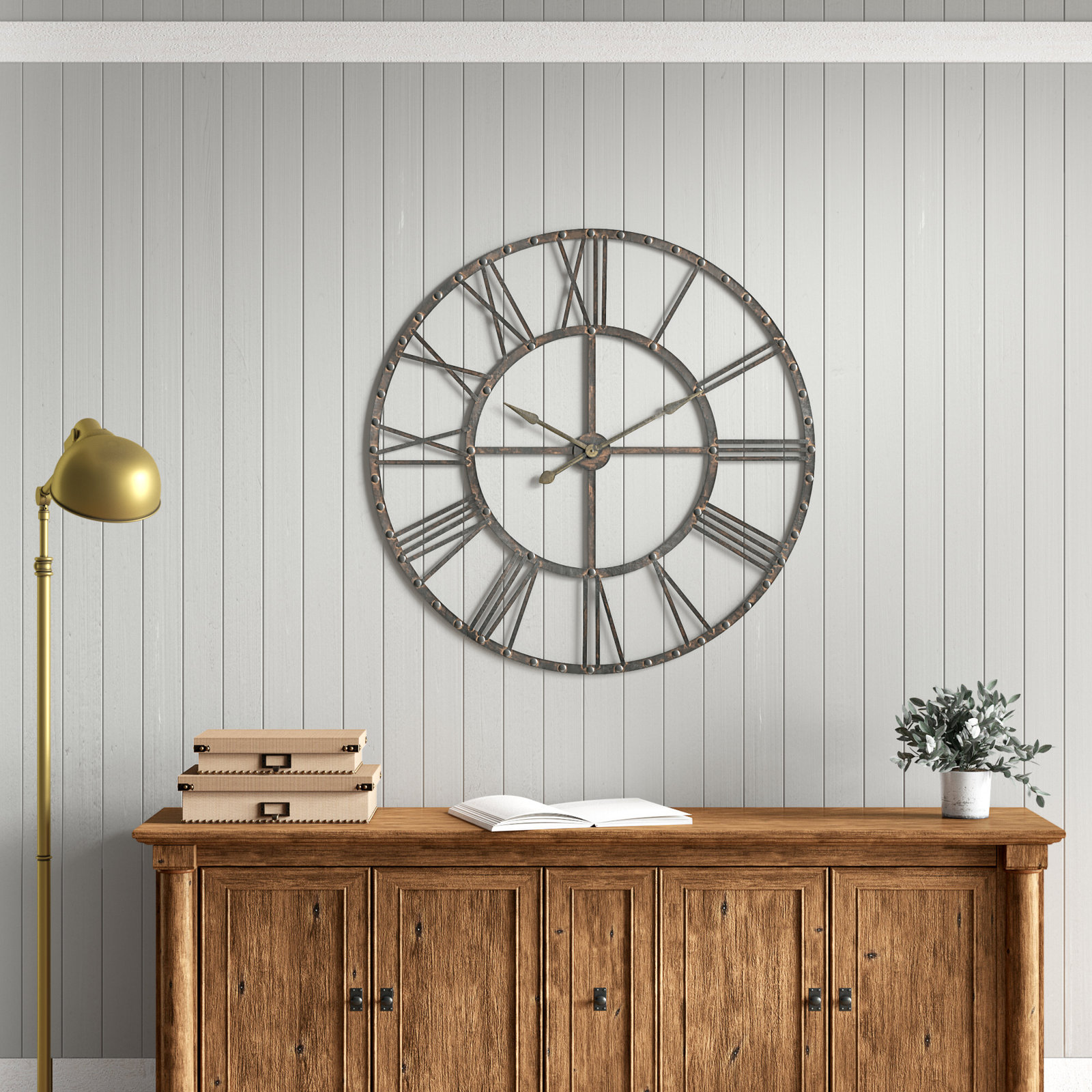 Acerra 44.5'' Metal Wall Clock