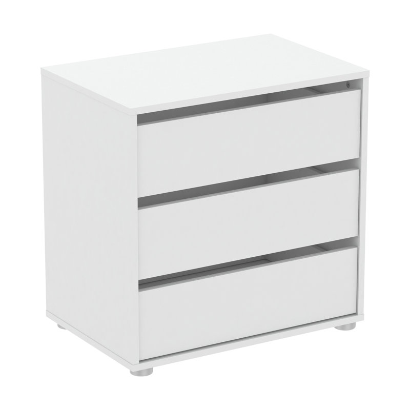 Selestina 60cm W 3 - Drawer Chest of Drawers, Matt White