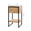 Adilen 30cm W Steel Bedside Table