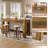63" Rustic Counter Height Bar Table with 4-Leg Base for Kitchen & Home Bar-1043002041