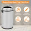 Poubelle à couvercle ouvert 17 gallons / 65 L, poubelle en acier inoxydable, poubelle de qualité commerciale, poubelle ronde pour l'extérieur, bureau à domicile, restaurant, argent