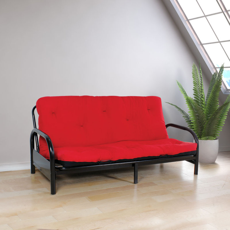 Matelas de futon double Nabila, 8", Rouge