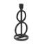 Bougeoir en aluminium double cercle noir Arman