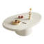 Table basse ovale blanc crème