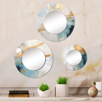 Elenka Metal Round Mirror