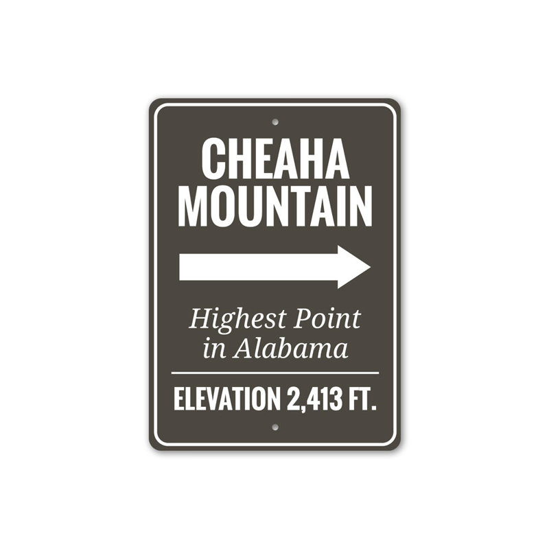 Panneau en aluminium Cheaha Mountain, H 18 po x l 12 po x P 0,06 po