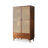 Simple Retro Solid Wood Rattan Wardrobe