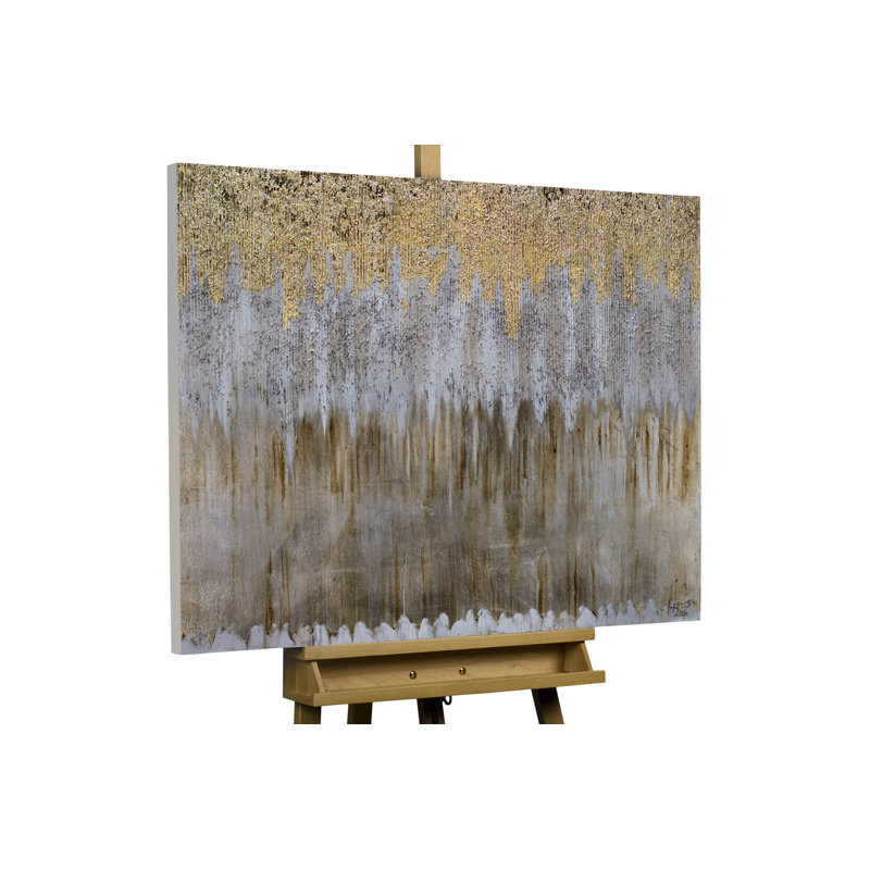 Hand -painted acrylic painting Oro Y Plata