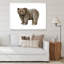 Ours brun sur blanc - reproduction sur toile-67390120-67390131