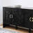 60" Mid Century Modern Sideboard Buffet Cabinet With Storage, TV Media Console, Storage Cabinet With Geometric Pattern & Adjustable Shelves For Kitchen Dining Living Room Entryway Hallway, Black-282393990