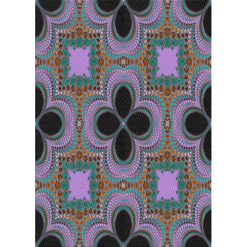Geometric Indoor Rug, Rectangle 5' x 8'