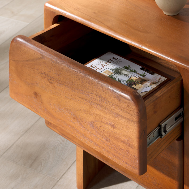 Table de chevet 2 tiroirs en bois