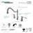Kingston Brass Wilshire Two-Handle 3-Hole Deck Mount Widespread Bathroom Faucet with Brass Pop-Up Drain-17424556