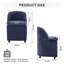Ensemble de 2 chaises de salle à manger en chenille avec roues universelles pour le confort et la mobilité, parfait pour les salles à manger modernes.-496056507
