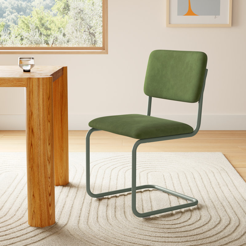 Walsh Tonal Velvet Dining Chair, Bella Forest