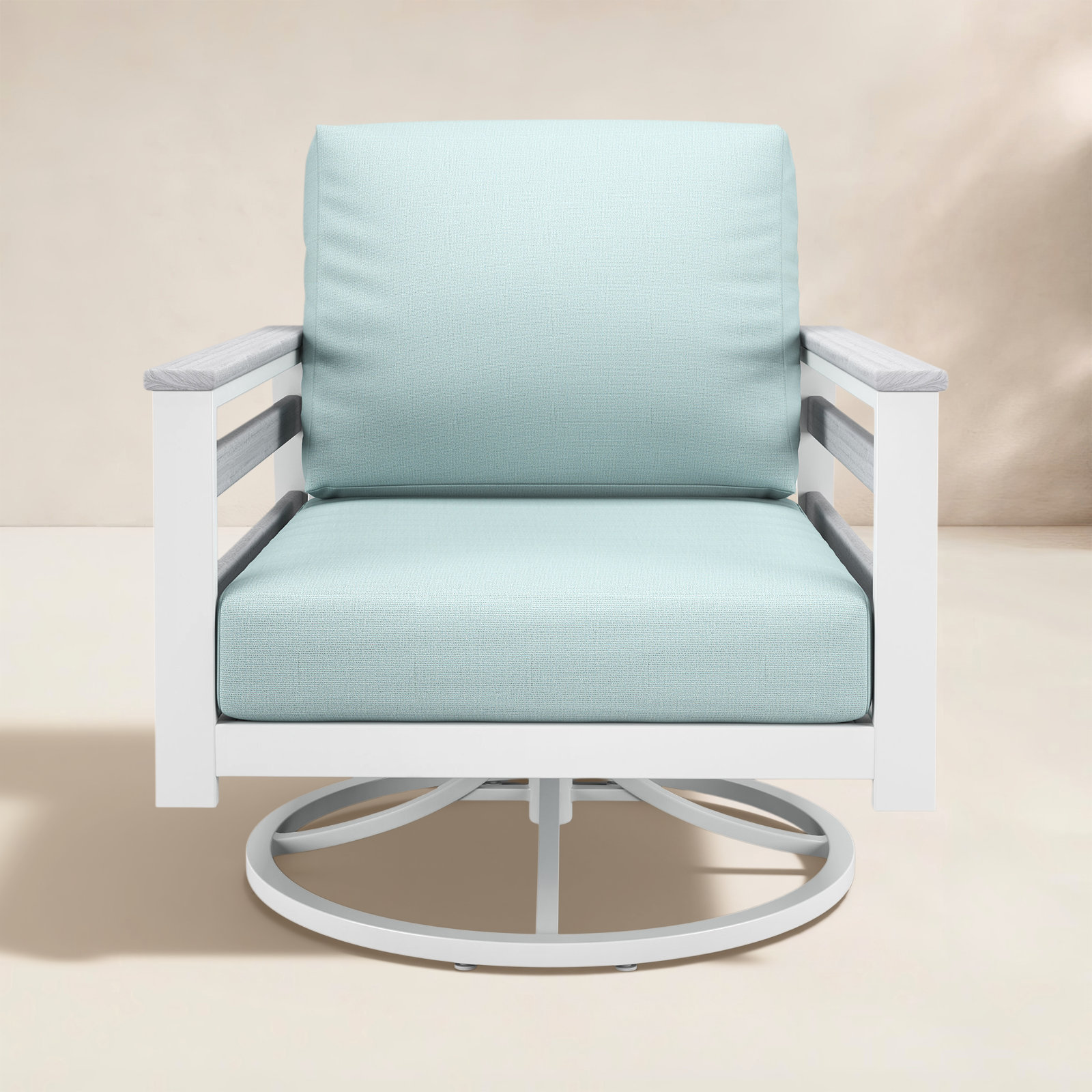 Townsend Metal Outdoor Rocking Chair With Sunbrella Cushion, Bliss Dew
