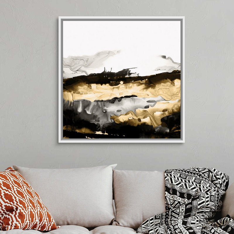 "La bruine I" par PI Studio - reproduction d'art sur toile, Cadre blanc, H 38 po x l 38 po x P 1,75 po