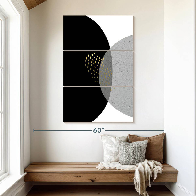 Avery Black Gold Minimalist III, 50" H x 32" W