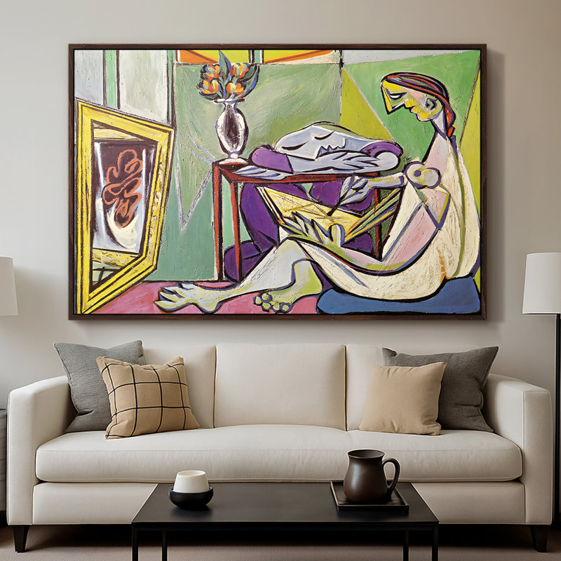 Finke " The Muse (La Muse) " by Pablo Picasso, Noyer, 26 x 40