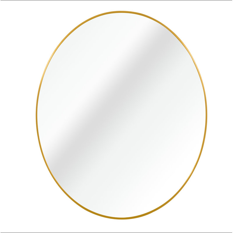 Miroir de salle de bain rond en métal, Doré, 20 po X 20 po