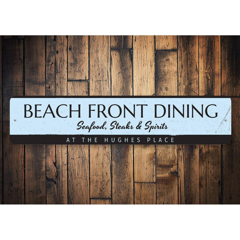 Plaque de plage en aluminium, H 4 po x l 18 po x P 0,04 po