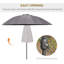 Aarun 279cm Tilt Beach Parasol-55967169