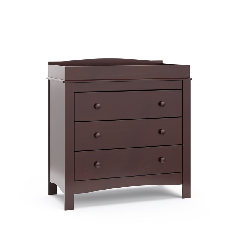Noah 3 Drawer Chest with Changing Topper, Espresso