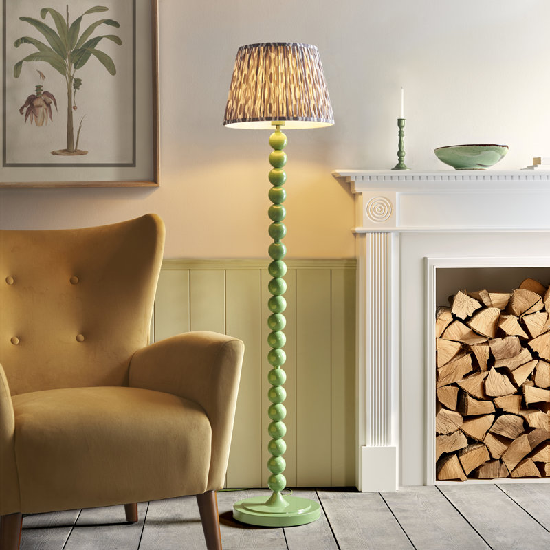 Higgledy 153.2cm Gloss Traditional Floor Lamp, Pearl Grey