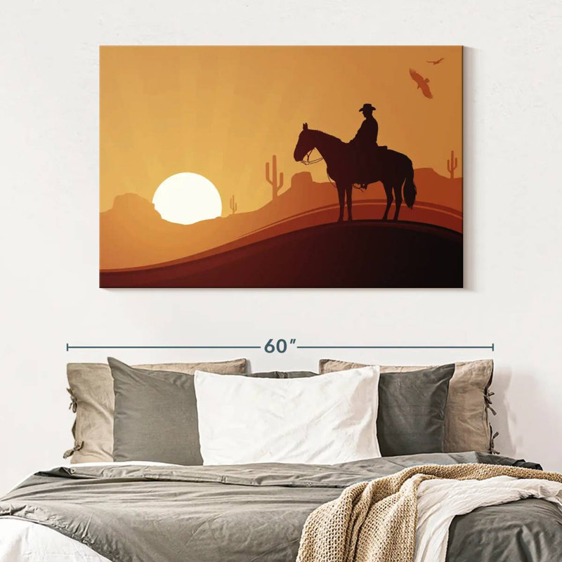Lelar Desert Cowboy, 34" H x 51" W