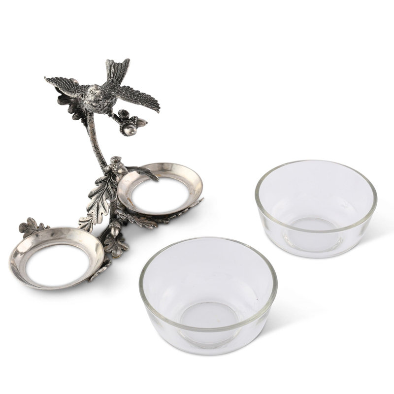Song Bird Handmade Condiment Server